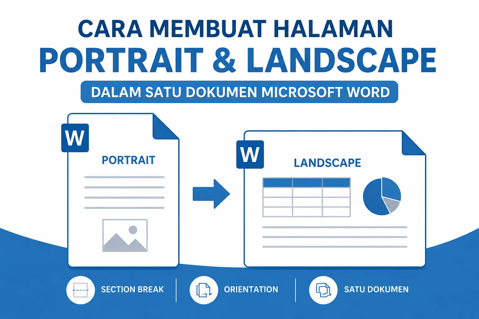 Cara Membuat Halaman Portrait dan Landscape Dalam Satu Dokumen Microsoft Word
