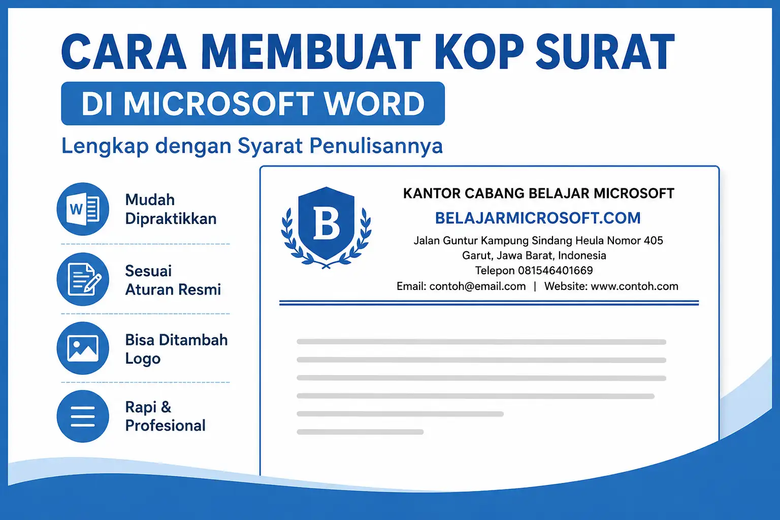 Cara Membuat Kop Surat di Microsoft Word Beserta Syarat Penulisannya