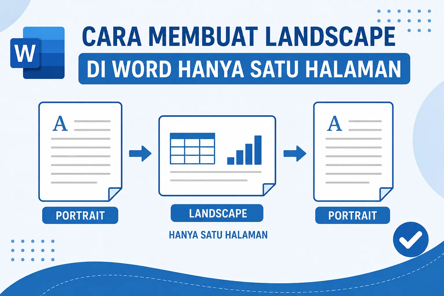 Cara Membuat Landscape di Word Hanya Satu Halaman